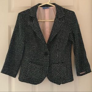 Black, white and pink blazer